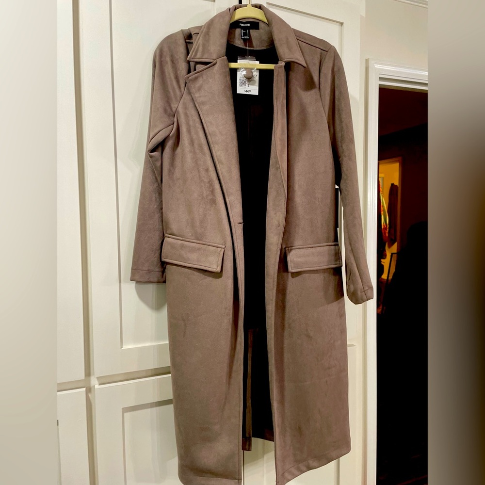 Suede Forever 21 trench coat